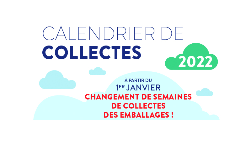 Calendrier de collecte déchets 2022 : attention changement !