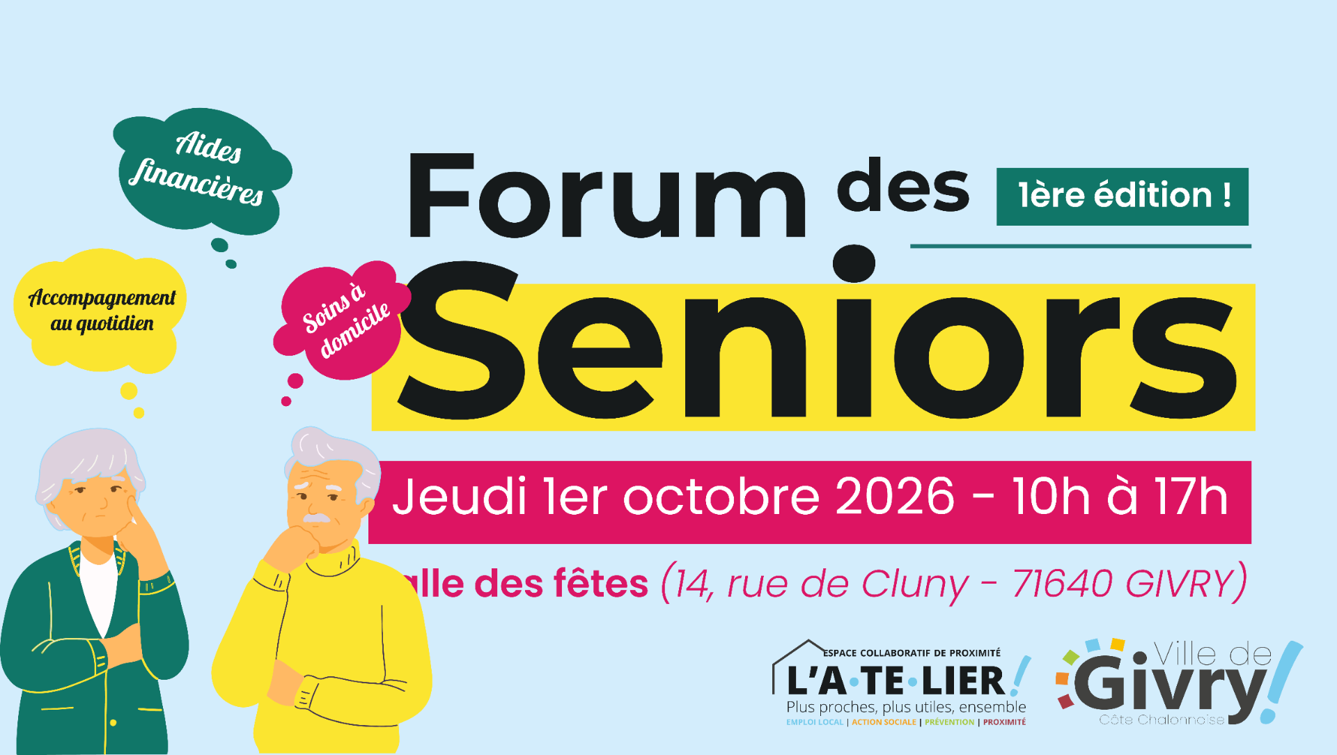 Jeudi 1er octobre : 1ère édition du Forum des Seniors !