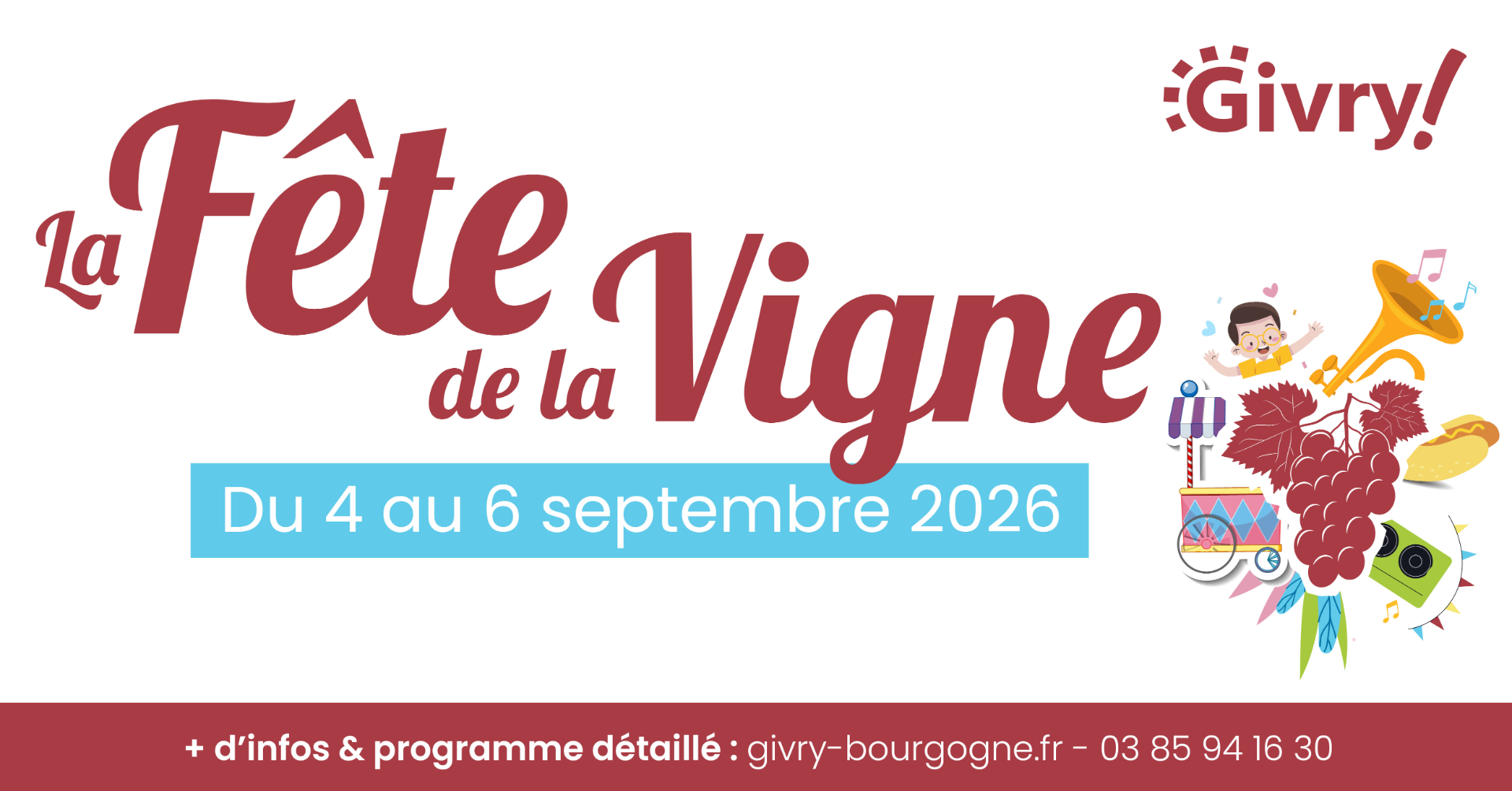 Du 4 au 6 septembre : Fête de la Vigne, trois jours de festivités à Givry !