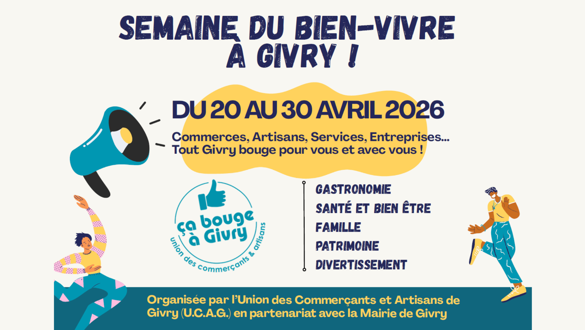 Du 20 au 26 avril : Semaine du bien-vivre organisée par l'UCAG