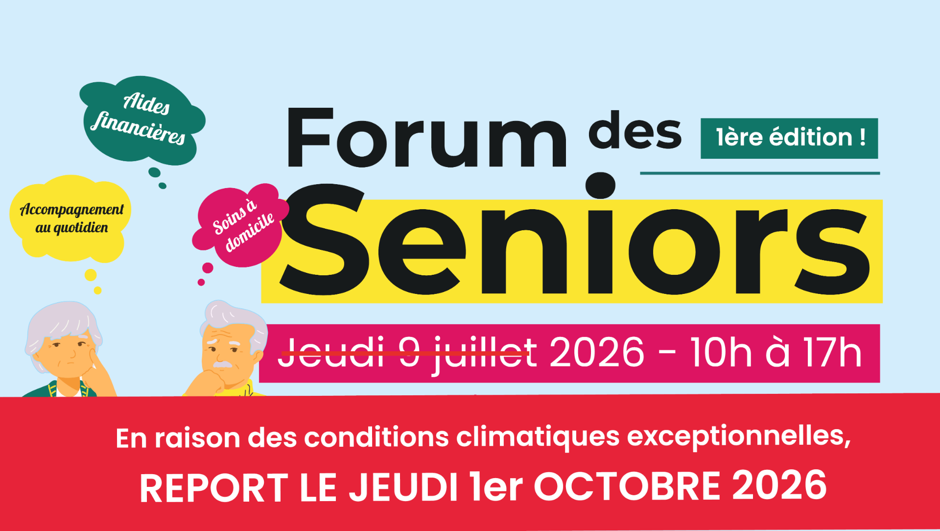 REPORT du Forum des Seniors le jeudi 1er octobre !